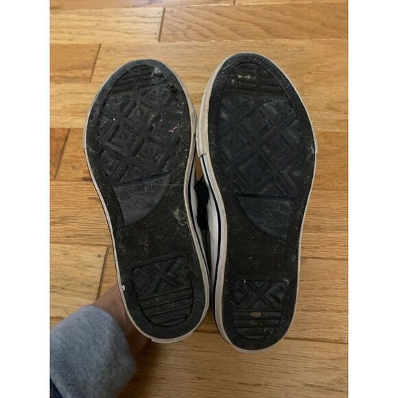 Converse All Star kid's Unisex Grey Canvas lace up Sneakers size 13 - Picture 7 of 9